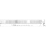 Водоотводящий желоб ALCAPLAST APZ104-1050 FLEXIBLE для перфорированной решетки с регулируемым краем к стене, низкий, горизонтальный сток